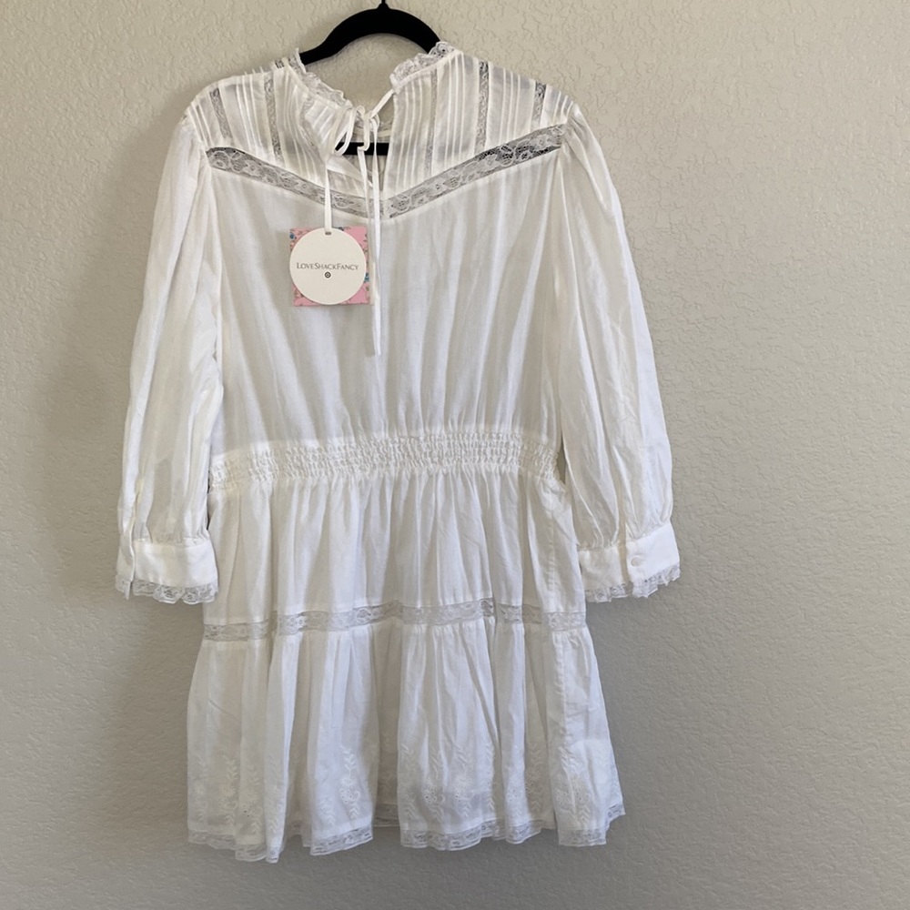 NWT LoveShackFancy x Target Talulah White
Pintuck Dress. Size L - Picture 3 of 7